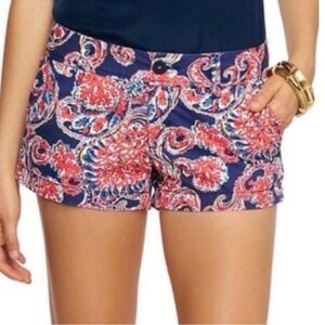 Lilly Pulitzer Navy and Coral Shorts